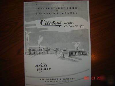 Manual for citi fone cd 5/6 5/12 cb radio