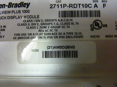 Allen-bradley panelview plus 1000 logic module (2597)