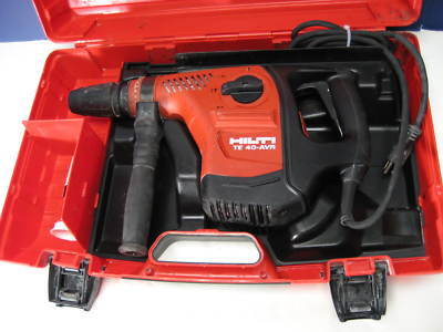 Hilti te 40-avr sds top te-t chuck combi hammer w/case 