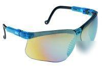 Uvex S3243 genesis glasses blue frame mirrored lens