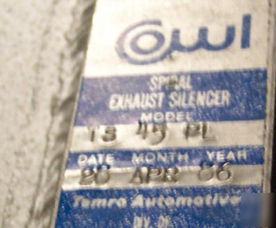 Cowl large spiral exhaust silencer muffler ts 50 pl nos