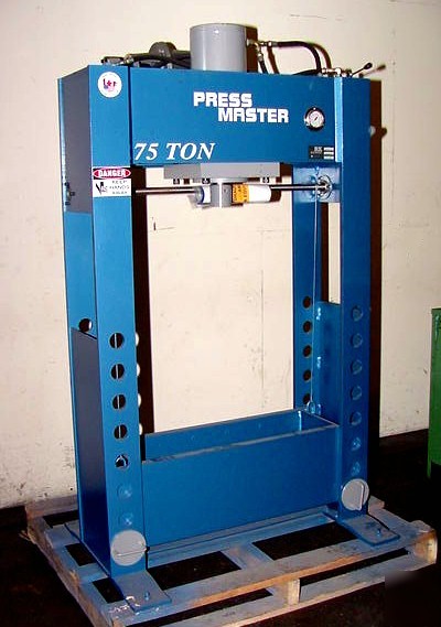 New 75 ton pressmaster h-frame electric hydraulic press