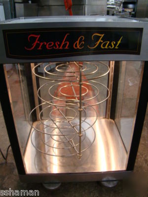 Star hfd-3 rotating 4 tier humidity pizza display warmr