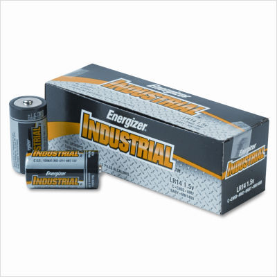 Industrial alkaline batteries, c, 12/pack