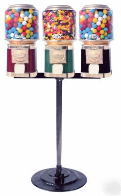 Triple head fiesta gumball candy vendor and husky stand