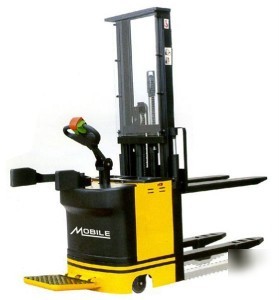 Eco dual lift electric stacker forklift free shipping