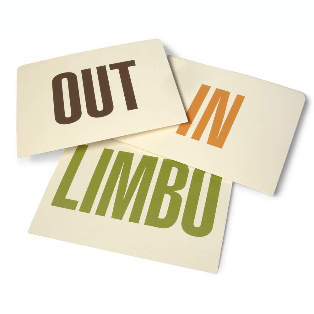 File folders in in out limbo in set of 3