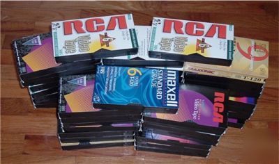 Lot 44 used/blank vhs t-120 video tapes 