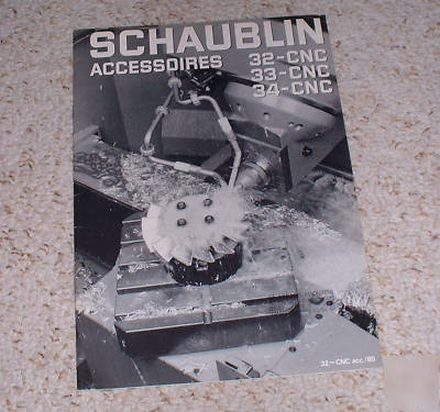 Schaublin 32,33,34 cnc accessories catalog in french 