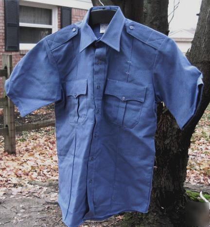 New * nomex ss blue safety work shirt size medium