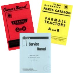 Farmall a & av service operators owners parts manual ih