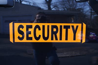 Security reflective magnetic sign 1 pair, orange