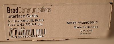 Sst-DN3-pcu-1 (e), brad communications, interface card