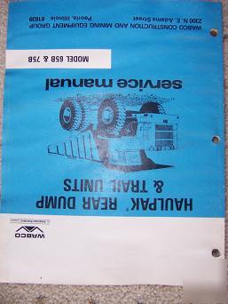 Wabco haulpak rear dump trail unit 65B 75B manual x