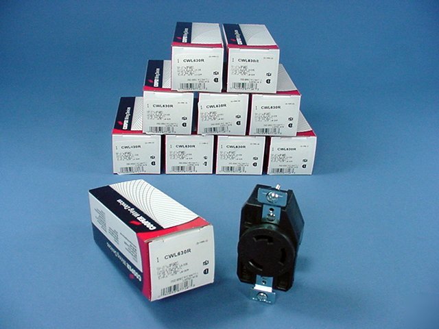 10 cooper L6-30 locking receptacle outlets 30A 250V