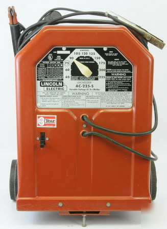 Lincwelder ac-225-s variable voltage welder