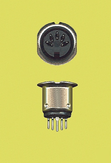 Lot (15) pc mount DIN5 female socket 180 deg fits midi