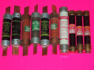 Mixed lot fuses 20 amp, 60 amp, 75 amp, 100 amp = value