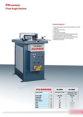 New durma notcher fixed angle notcher 8X8X 10GA 