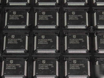 5 pcs. philips# SC16C554IB80, quad uart with 16-byte fi