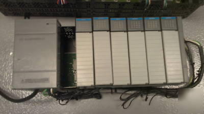 Allen bradley slc 500 5/03 cpu w/ i/o, ps, 7SLOT rack