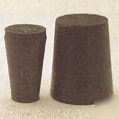 Plasticoid black rubber stoppers, solid 9--: 9--M290