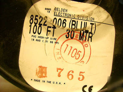 Belden 8522 18AWG gauge pvc hookup wire primary 500FT