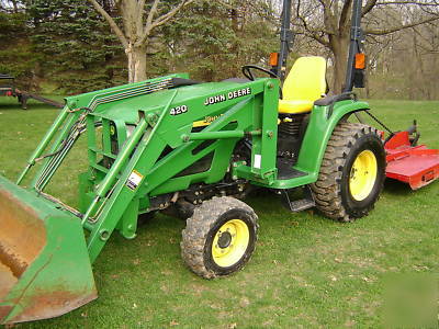 John deere 4210 hst with loader and bush hog