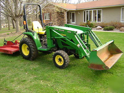 John deere 4210 hst with loader and bush hog