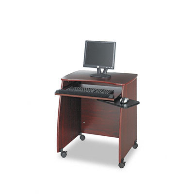 Picco duo workstation mahogany laminate top