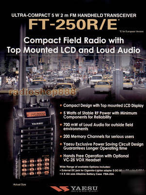 Yaesu ft-250 vhf tx-rx 136-174MHZ handheld ft-250 radio
