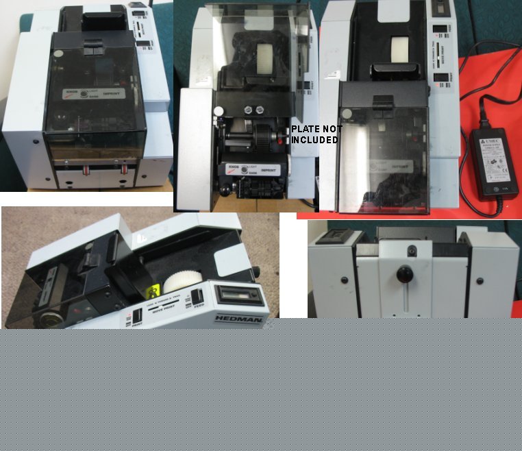 Hedman di-50 document check imprinter endorser