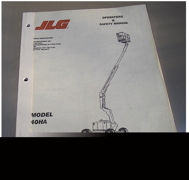 Jlg man lift model 40HA 40 ha operators owners manual 