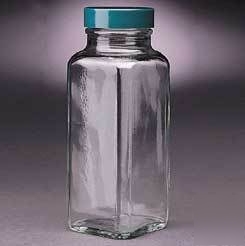 Qorpak french square bottles, wide mouth, qorpak 7703D