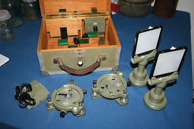Vintage wild heerbrugg Z21 surveying transit target set