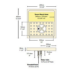 Glass rinser tray - 15-3/4 inch - drip - draft beer