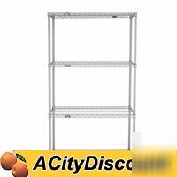 Titan 24 x 36 x 63 chrome wire shelving unit