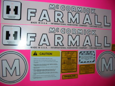 Decal set international harvester mccormick farmall (m)