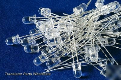 Pkg 100, 5MM colorful flash flashing water clear led