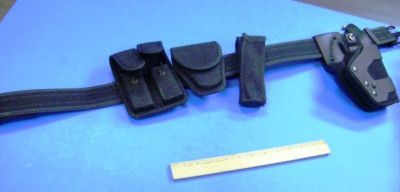 Police issued used duty belt with accessories