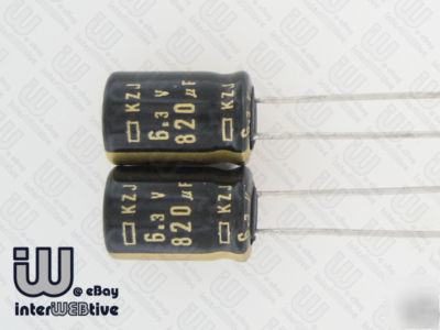 10 nippon chemicon ncc kzj 6.3V 820UF ultra low esr cap