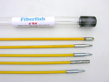 Fiberfish 15' fiberglass wire pull rod kit