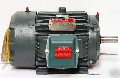 New reliance 5 hp 1750 rpm 3 phase motor surplus