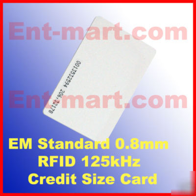 5PCS rfid 125KHZ proximity id cards 0.8MM credit card