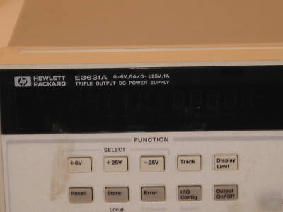 Hp E3631A triple output dc power supply 6V/5A or 25V/1A